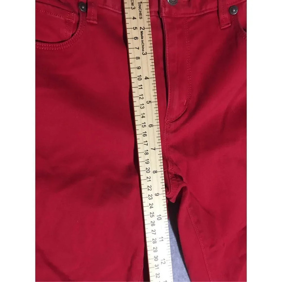 Womens LOFT Leggings Size 2 Red Christmas Party Holidays Casual Artistic - Picture 4 of 5